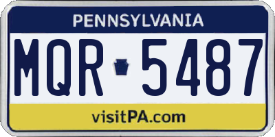 PA license plate MQR5487