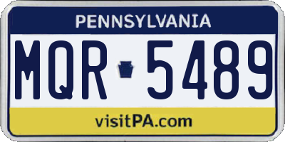 PA license plate MQR5489