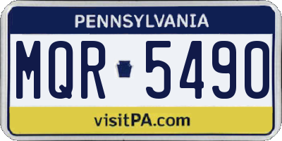 PA license plate MQR5490