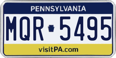 PA license plate MQR5495