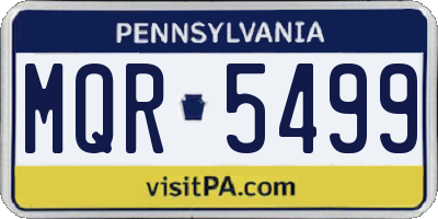 PA license plate MQR5499