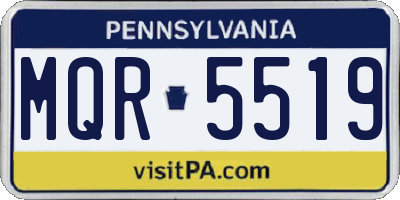 PA license plate MQR5519