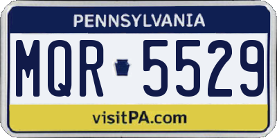 PA license plate MQR5529