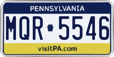 PA license plate MQR5546