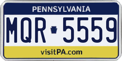 PA license plate MQR5559