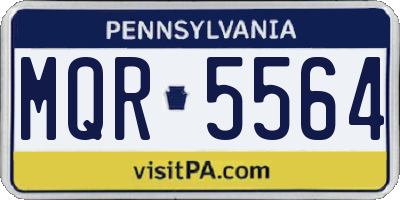 PA license plate MQR5564