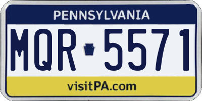 PA license plate MQR5571
