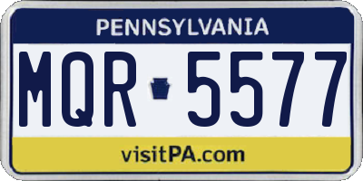 PA license plate MQR5577