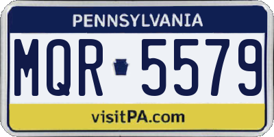 PA license plate MQR5579