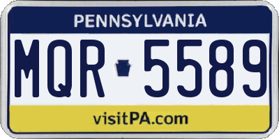 PA license plate MQR5589
