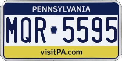 PA license plate MQR5595