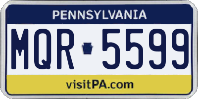 PA license plate MQR5599