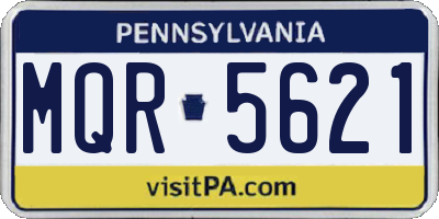 PA license plate MQR5621
