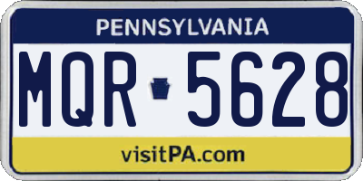 PA license plate MQR5628