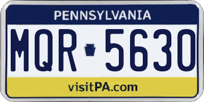 PA license plate MQR5630