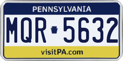 PA license plate MQR5632