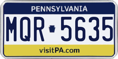 PA license plate MQR5635