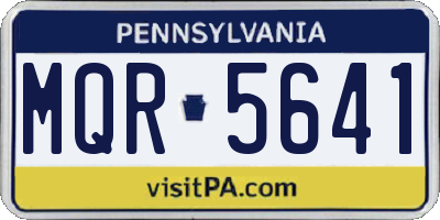 PA license plate MQR5641