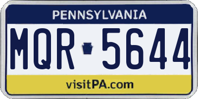 PA license plate MQR5644