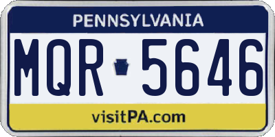 PA license plate MQR5646