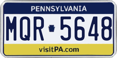 PA license plate MQR5648