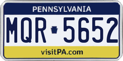 PA license plate MQR5652