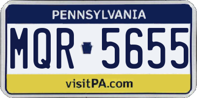 PA license plate MQR5655