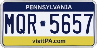 PA license plate MQR5657