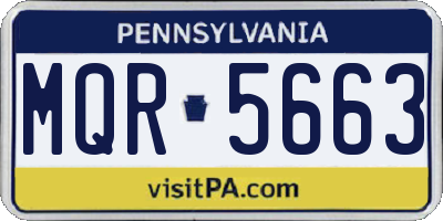 PA license plate MQR5663