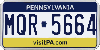 PA license plate MQR5664