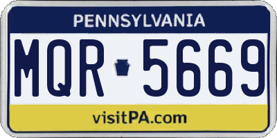 PA license plate MQR5669