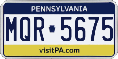 PA license plate MQR5675