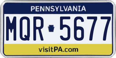 PA license plate MQR5677