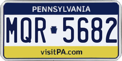 PA license plate MQR5682