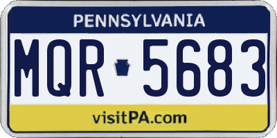 PA license plate MQR5683