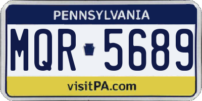 PA license plate MQR5689