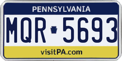 PA license plate MQR5693