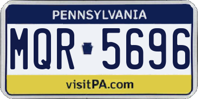 PA license plate MQR5696