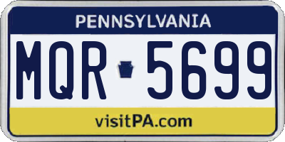PA license plate MQR5699