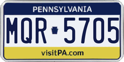 PA license plate MQR5705
