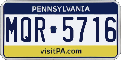 PA license plate MQR5716