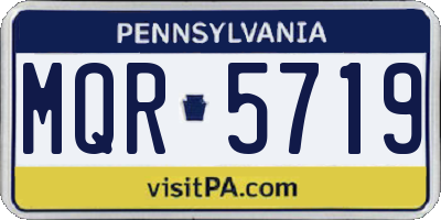 PA license plate MQR5719