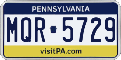 PA license plate MQR5729