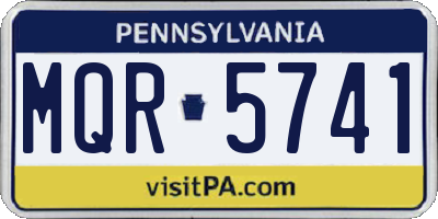 PA license plate MQR5741