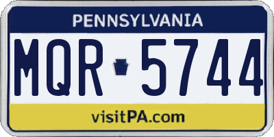 PA license plate MQR5744