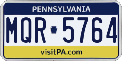 PA license plate MQR5764