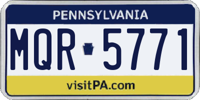 PA license plate MQR5771