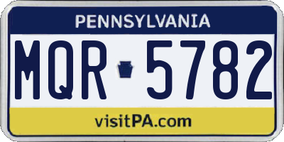 PA license plate MQR5782