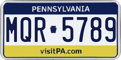 PA license plate MQR5789