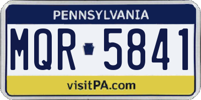 PA license plate MQR5841